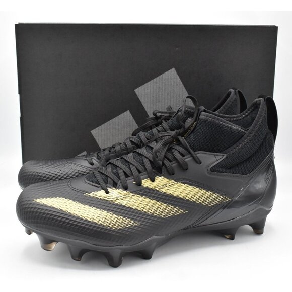 Adidas Mens Size 11 Adizero Impact Core Black Football Cleats Shoes - Picture 1 of 13